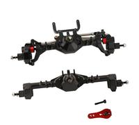 RC Essieu arrière Avant pour SCX10 II VP pour Element pour Enduro GEN8 pour RGT EX86100 1/10 Axe Portail Avant Arrière CNC Pièce Alliage D'aluminium Accessoires Mise Niveau(Black)