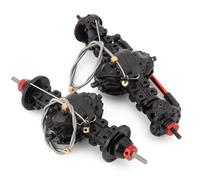 RC Essieu arrière Avant pour Tamiya 1/14 CNC Métal Avant Essieu Arrière Différentiel Moyen Construit Engrenage RC Remorque Tracteur Remorquage Glisser Camion Pièces Modèle(1set)