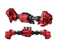 RC Essieu arrière Avant pour Traxxas pour TRX-4 pour Defender pour Bronco G500 1/10 Boîtier D'essieu Portique Aluminium Pièces Rechange Métalliques Modèle Réduit Crawler RC(Red)