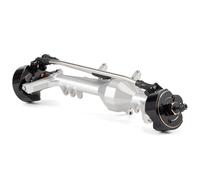 RC Essieu Pour Capra Axe Portail Jeu Décalage Aluminium 7075 Usiné Avec Couvercle Poids Laiton Modèle Complet Assemblé Pièces D'accessoires(Silver,Front)