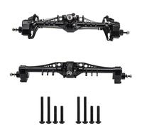 RC Essieux Pour Axial Pour SCX10 III Pour Capra UTB18 II Pour Currie F9 1/10 Jeu D'essieux Portail RC Pièces Mise Niveau Sur Chenilles CNC Directe En Aluminium(Black,1set)