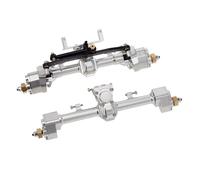 RC Essieux Pour Axial Pour SCX24 C10 90081 AXI00002 AXI0005 1:24 Axe Portail Avant Arrière Alliage D'aluminium Pièces Mise Niveau Voiture Sur Chenilles RC Robustes(Silver,1set)