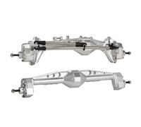 RC Essieux Pour Capra Pour Wraith F9 1/10 Axe Portail Décalé Avant Arrière Aluminium Avec Support Lien Changement Vitesse Constante Chenille RC Usinée(Silver,1set)