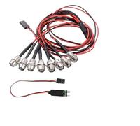 RC Feux Light Compatible avec Axial SCX10 pour Traxxas TRX4 D90 Kit D'éclairage 1/8 1/10 Phare Blanc Rouge Panneau Commande Lampe 3CH Voiture RC