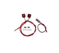 RC Feux Light pour Tamiya pour TRX4 pour Defender pour Bronco pour SCX10 1/14 8x8mm 11x5mm Matériau Plastique Feux Profil D'avertissement Voitures Benne Basculante RC(Red 2)