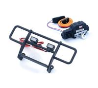 RC Feux Light pour Traxxas pour TRX4-M K10 1/18 Pare-Chocs Avant Simulé avec Éclairage Et Treuil pour Voiture À Chenilles RC Accessoires De Mise À Niveau(with Winch)