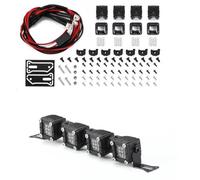 RC Feux Light pour Traxxas pour Trx4 pour Trx6 pour Axial 1/10 Carré Plafond Pare-Chocs Projecteur Longue Portée Capot Montant Éclairage l'escalade Voiture Pièces Détachées(Burgundy)