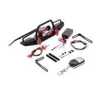 RC Feux Light pour TRX-4 pour Traxxas pour Axial pour SCX10 Pare-Chocs en Métal avec Treuil 2 Phares Récepteur De Télécommande Pièces pour Véhicule À Chenilles RC(B)