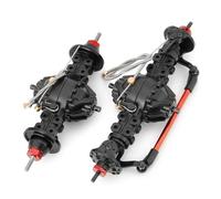 RC Gear Essieu Avant pour Tamiya 1/14 RC Remorque Tracteur Camion Pièces De Mise À Niveau CNC en Alliage Métallique Avant/arrière Axe Différentiel Moyen Engrenage Intégré(1Set)
