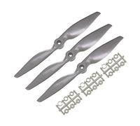 RC Hélices CW 9x4.5 Pouce 2-Vane pour Avion Jouet Nylon Gris 3 Pcs avec Anneaux Adaptateurs