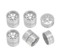 RC Jante de Roue de Moyeu pour Tamiya 1/14 RC Remorque Tracteur Camion Pièces De Mise À Niveau Voiture Pneu Roue Ensemble Complet Moyeu Avant Et Arrière en Métal 6