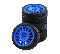 RC Jante de Roue de Moyeu pour Tamiya pour TT01 pour TT02 pour XV01 pour TA06 1/10 1/12 1/14 RC pour Pneus De Voiture Course sur Route, Pièces Mise À Niveau(Blue)
