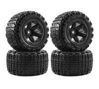 RC Jante de Roue de Moyeu pour Traxxas pour HSP pour HPI pour Tamiya pour Kyosho 1/10 RC Pièces 104mm pour Monster Truck pour Buggy Pneus Roue 12mm Hex(Black)