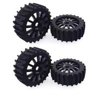 Rc Jeu De Pneus Compatible avec Arrma pour Traxxas pour Redcat pour Team pour Losi pour HPI pour HSP pour Baja 1/8 RC Car Pneu De Roue À Aubes pour Sable Et Neige 120 Mm(Black)