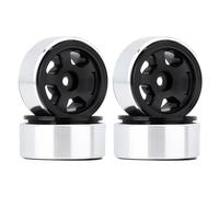 Rc Jeu De Pneus Compatible avec Axial pour SCX24 90081 AXI00002 pour Pêne Dormant B-17 Betty 4 Pièces 1.0 "Jantes De Roue À Billes en Métal CNC pour Voiture sur Chenilles 1/24 RC(Color1)