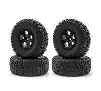 Rc Jeu De Pneus Compatible avec Slash pour Arrma pour Senton pour HuanQi 727 pour Vkar 10SC pour Hpi 4 Pièces Pneus Tout-Terrain Roue D'adaptation De 12mm pour Voiture 1/10 RC(Color1,B)