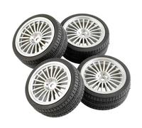 Rc Jeu De Pneus Compatible avec Tamiya pour TT01 TT02 XV01 TA06 pour HPI pour WR8 pour Kyosho HSP 64 Mm 1/10 RC Pneus De Voiture sur Route Touring Drift Pneu De Voiture Roue(White,D)