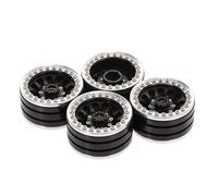 Rc Jeu De Pneus Compatible avec Traxxas pour HSP pour Redcat pour Tamiya pour Axial SCX10 D90 4 Pièces RC Rock Crawlers Parts1.9 Pouces Voiture Jante De Moyeu Roue en Métal(6)