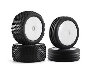 Rc Jeu De Pneus Compatible avec XB2 pour Serpent SRX2 SRX4 pour Bandit pour Tekno 82 Mm 87 1/10 2WD RC Tout-Terrain Voiture Pneus en Caoutchouc Roues
