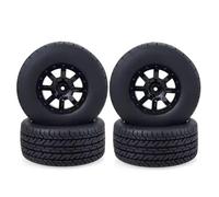 Rc Jeu De Pneus Compatible avec ZD pour Racing pour Traxxas pour Slash pour HPI pour VKAR pour Redcat 1:10 RC Roue Jeu De Pneus De Camion De Parcours Court Moyeu Hexagonal De 12mm(D)
