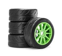 Rc Jeu De Pneus pour ARRMA pour Infraction 6S F1 pour Limitless Fireteam pour Felony 1/7 1/8 Dérive De Pneu sur Route Modèle Accessoire Remplacement Modifié(Green)