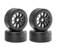 Rc Jeu De Pneus pour ARRMA pour Infraction 6S F1 pour Limitless pour Felony Fireteam pour Racing 1/8 1/7 Roues Pneu sur Route Remplacement Modifié Remplacer(Black)