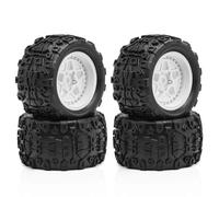 Rc Jeu De Pneus pour ARRMA pour Typhon pour GROM pour Granite 1/18 4 Pièces 12mm Roue Hexagonale Pneu RC Voiture Mise Niveau Modèle Accessoires Modifiés Remplacer(White)