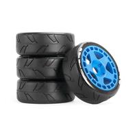Rc Jeu De Pneus pour Arrma pour Vendetta pour KM C3 W48 1/8 4 Pièces Pneu Télécommande Modèle Voiture Plat Tension Accessoire Remplacement Modifié(Blue)