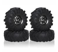 Rc Jeu De Pneus pour Axial pour SCX10 pour Wraith pour Traxxas 1/10 2. "Jeu Pneus Jante Roue Beadlock 4 Pièces 138mm Mise À Niveau Ultime Voitures sur Chenilles RC(Black)