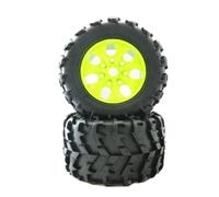 Rc Jeu De Pneus pour HIMOTO pour HSP 1/8 2 Pièces Jante Roue Et Pneus Caoutchouc Voitures Hors Route Monster Truck 150x80mm Adaptateur Hexagonal 17mm RC Chenilles(Green)