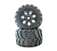 Rc Jeu De Pneus pour HIMOTO pour HSP 1/8 2 Pièces Jante Roue Et Pneus Caoutchouc Voitures Hors Route Monster Truck 150x80mm Adaptateur Hexagonal 17mm RC Chenilles(Black)