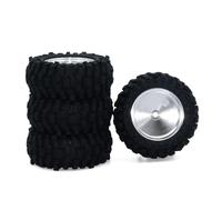 Rc Jeu De Pneus pour Mjx H12Y + pour Axial pour Scx10 pour Tamiya D90 1/10 1/12 Pneus Roue Antidérapants en Métal 1.9 Pouces Piste 87mm Diamètre Extérieur 4 Paquets D'échelle(Silver)