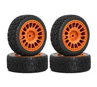 Rc Jeu De Pneus pour Tamiya XV01 XV02 pour TT01 pour TT02 PTG-2 pour Racing 1/10 4 Pièces 68mm Pneus Caoutchouc Roue RC Voiture Rallye Mise À Niveau Modifiées(Brown)