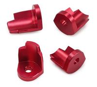 Rc Jouets Accessoires pour Arrma pour Mini pour Mojave pour GROM pour Granite pour Grom pour Typhon 1/14 1/18 4 Pièces Capuchon De Protection D'amortisseur en Métal Couvercle(Red)