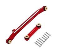 Rc Jouets Accessoires pour Axial pour SCX24 pour Deadbolt C10 pour JLU pour Gladiator pour Mustang 1/24 RC Car Tringlerie De Direction en Métal avec Pièces Chenille À Rotule(Red b)