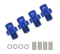 Rc Jouets Accessoires pour Traxxas JATO 4X4 pour VXL 9086 7075 1/8 Moyeux De Roue Alliage D'aluminium 17 Mm + Élargissement 5 Mm Haute Résistance Précision(Blue)