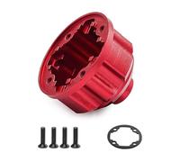 Rc Jouets Accessoires pour Traxxas pour MAXX pour Slash 1/10 pour 2.0 pour WIDEMAXX 1/8 Boîtier De Différentiel Métallique Carter Voiture RC Pièces Accessoires Mise À Niveau(Red)