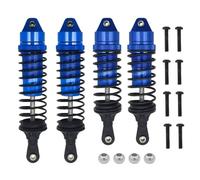 Rc Jouets Accessoires pour Traxxas pour Slash 4X4 pour VXL 2WD pour Rustler pour Stampede pour Hoss 1/10 4 Pièces Amortisseurs Avant Arrière Métal Pièces De Voiture RC(Blue)