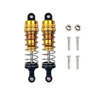 Rc Jouets Accessoires pour WLtoy 144001 1316 1/14 2PC Aluminium Métal Rempli D'huile Amortisseur Avant Arrière RC Voiture Chenille Court Parcours Camion Mise À Niveau Partie(Yellow)