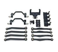 Rc Jouets Accessoires pour WPL C54 C54-1 C64-1 C74 C74-1 1/16 Voiture Télécommandée Tige Mise À Niveau Métal Cadre Suspension Boîtier Direction pour Pièces Siège(Black)