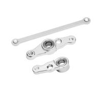 RC Jouets Améliorations Pour Tamiya DF01 Manta Pour Ray Ensemble Direction Alliage GPM 7075 Avec Roulements - Pièces Rechange Améliorations Modifications Réparations Modèles Réduits RC(Silver)