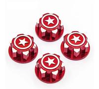 RC Jouets Améliorations Pour Traxxas Pour X-maxx Pour Summit Pour E-revo 1/8 4 Pièces Écrous Roue Hexagonaux Aluminium 17mm Pour Buggy RC Camion Mise À Niveau Pièces Modification(Red)