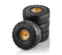 RC Jouets Composants Pour Axial Pour SCX10 RR10 AX10 Pour Wraith 90048 90018 KM2 1/10 4 Jantes Beadlock 1,9 Pouces Pour Voiture Radiocommandée, Pneus En Caoutchouc Pour Rock Crawler(Orange)