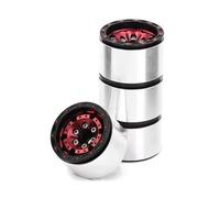 RC Jouets Composants Pour Axial Pour SCX24/TRX4M 1/18 RC Cars 4 Pièces De Mise À Niveau, Jantes Robustes Tout-terrain 1,0 Pouce En Métal Avec Verrouillage Pour Talon(Red)