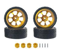 RC Jouets Composants Pour Hyper Go Pour MJX 14301 14303 1/14 Télécommande Voiture Rc Modification Mise À Niveau Moyeu De Roue En Métal Connecteur Pneu Pièces Rechange(Silver)