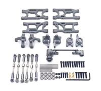 RC Jouets Composants Pour LC Pour RACING LC12B1 EMB-1H-DTH-MTH 1/14 RC Car Parts Kit de mise à niveau en métal pour bras oscillant, roulement de liaison et composants de direction(Gray)