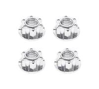 RC Jouets Composants Pour Trx4 Pour Trx6 Pour HSP Pour Axial Pour SCX10 D90 D110 1/10 Écrous de blocage roue RC pour Traxxas Pour Slash pièces Pour RGT 4 écrous pneu M4(Silver)