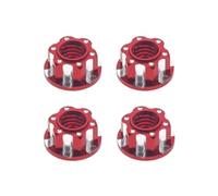 RC Jouets Composants Pour Trx4 Pour Trx6 Pour HSP Pour Axial Pour SCX10 D90 D110 1/10 Écrous de blocage roue RC pour Traxxas Pour Slash pièces Pour RGT 4 écrous pneu M4(Red)