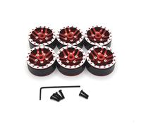 RC Jouets Composants Pour WPL Pour JJRC Pour Feiyu 1/16 Pièces Voiture Radiocommandée Métal Mise Niveau Modification Moyeu Pneu Six Roues Motrices(Red)