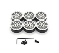 RC Jouets Composants Pour WPL Pour JJRC Pour Feiyu 1/16 Pièces Voiture Radiocommandées En Métal Mise Niveau Modification Du Moyeu Pneu Pour Six Roues Motrices(Silver)